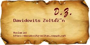 Davidovits Zoltán névjegykártya